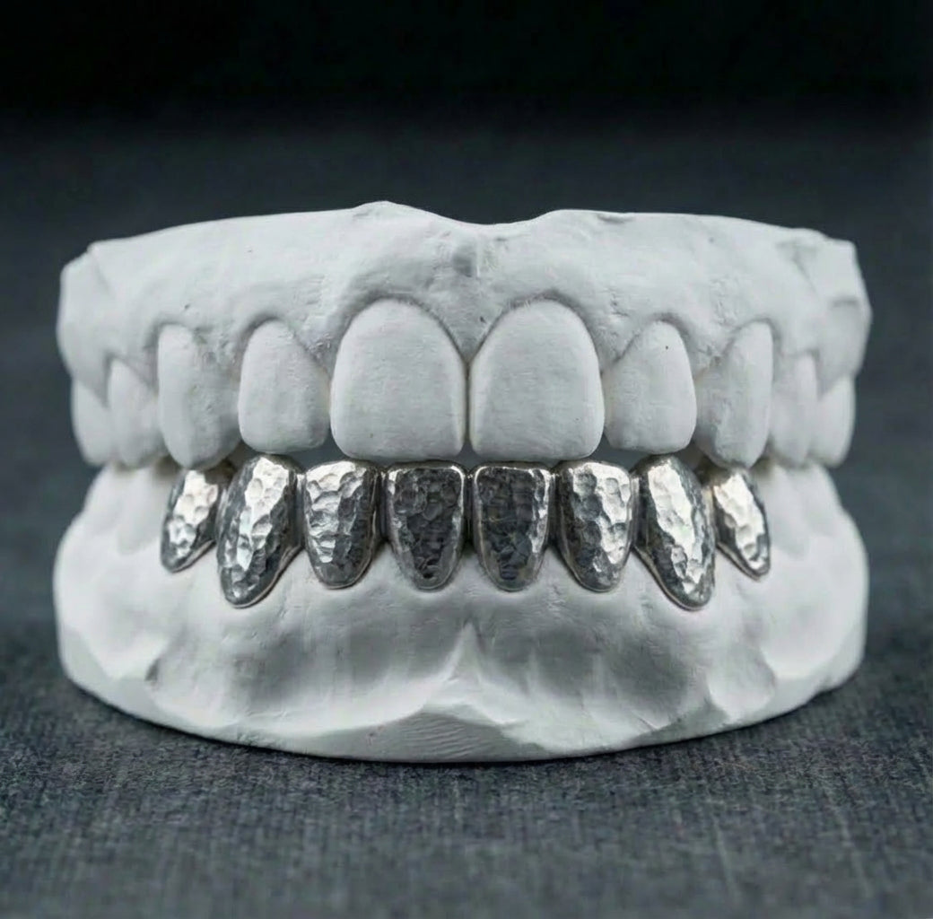 Grillz Texturé Complet 16 Dents sur Mesure