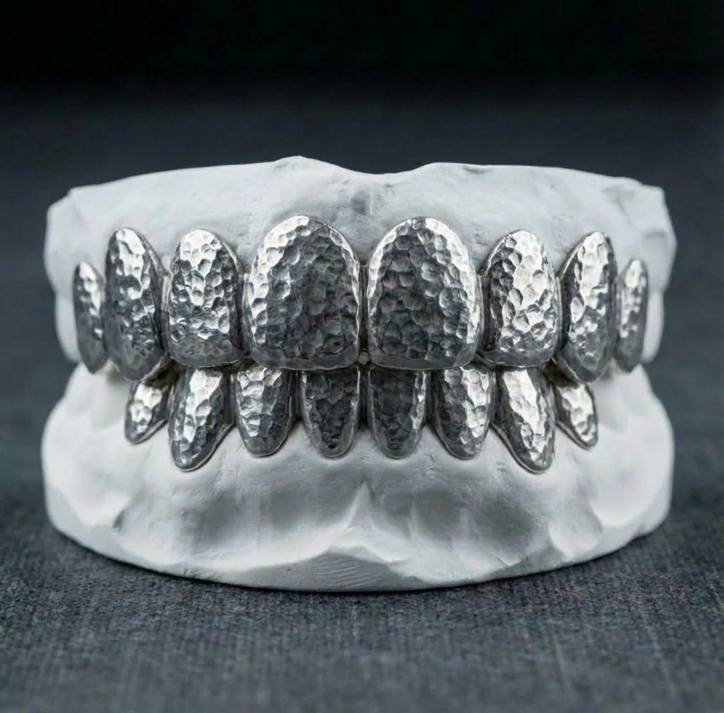 Grillz Texturé Complet 16 Dents sur Mesure