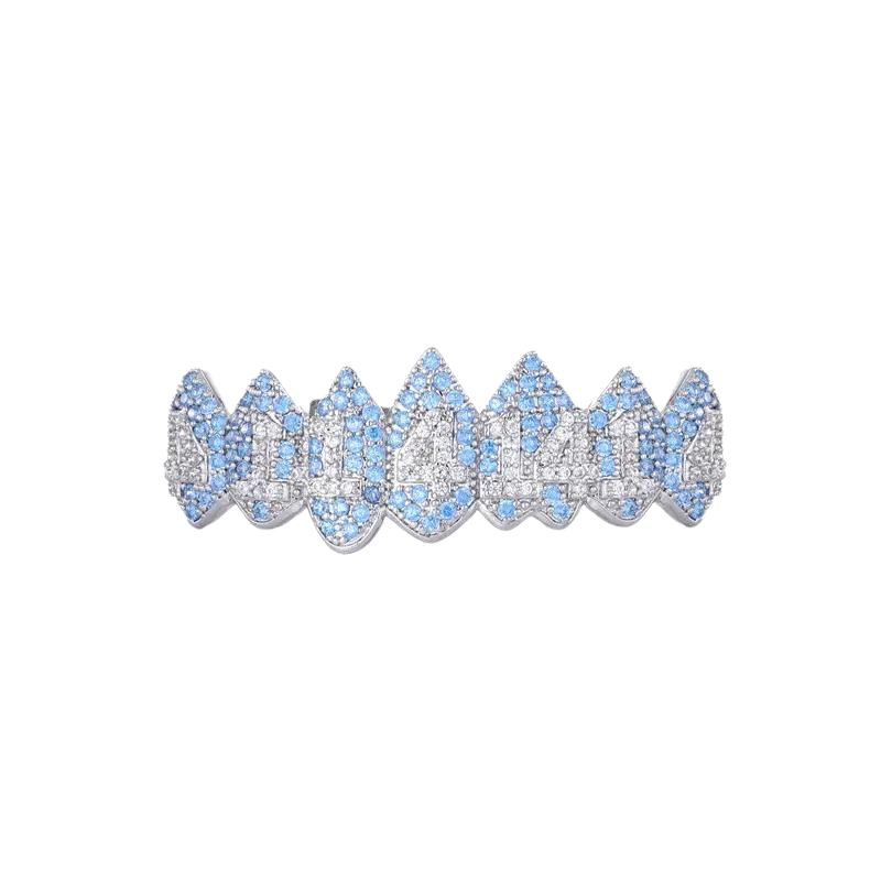 Silver Blue Grillz | Urban Grillz 