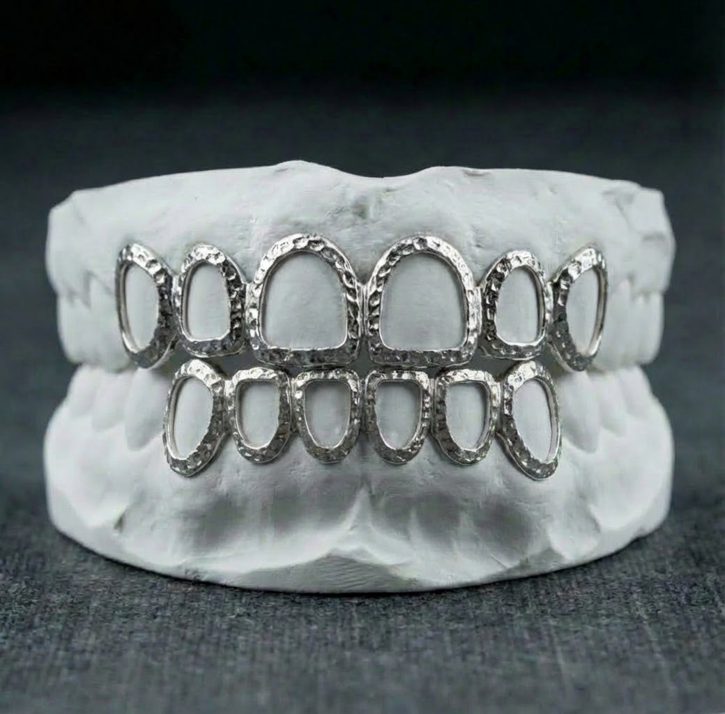 Grillz Texturé Complet 12 Dents sur Mesure