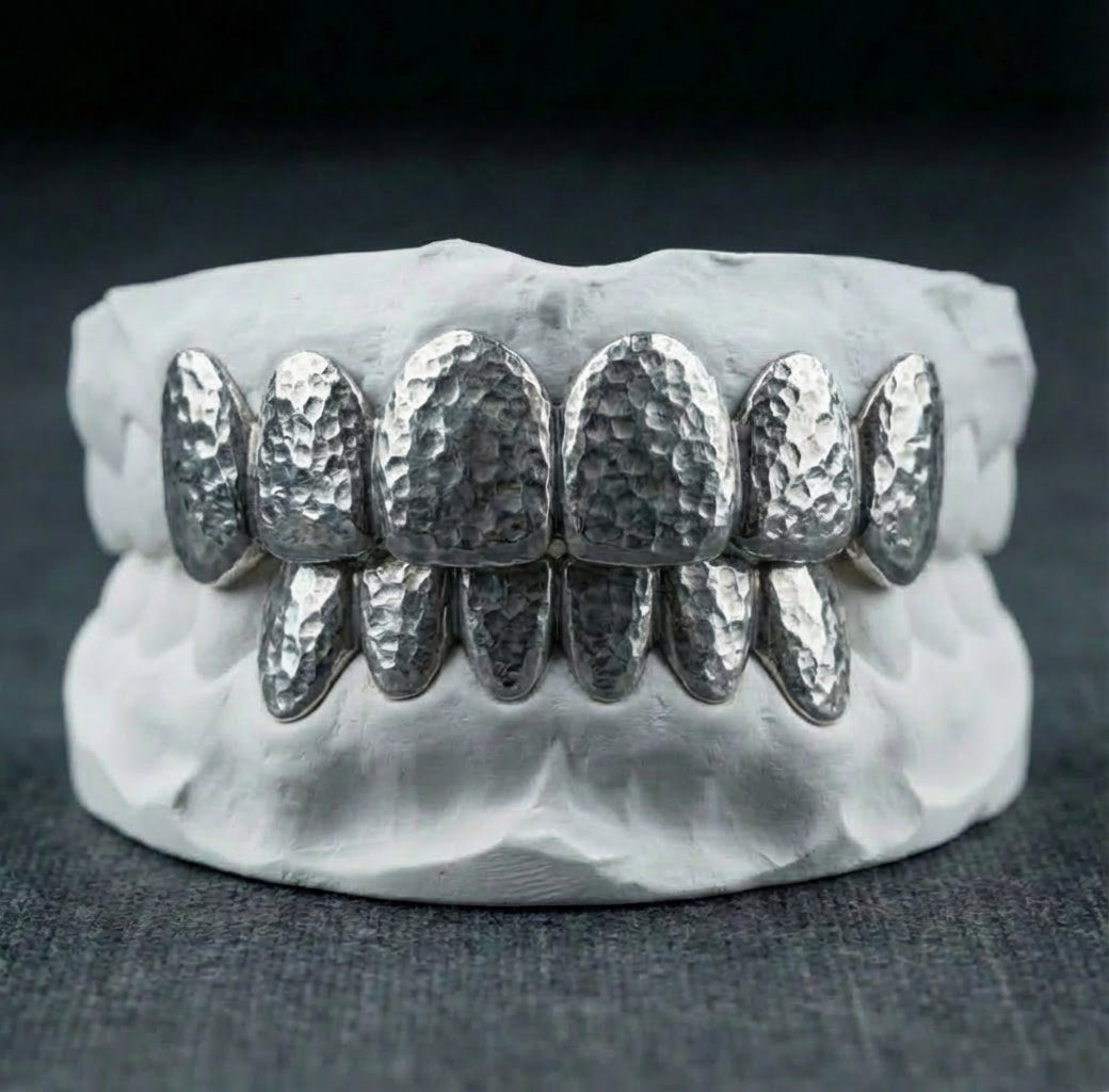 Grillz Texturé Complet 12 Dents sur Mesure