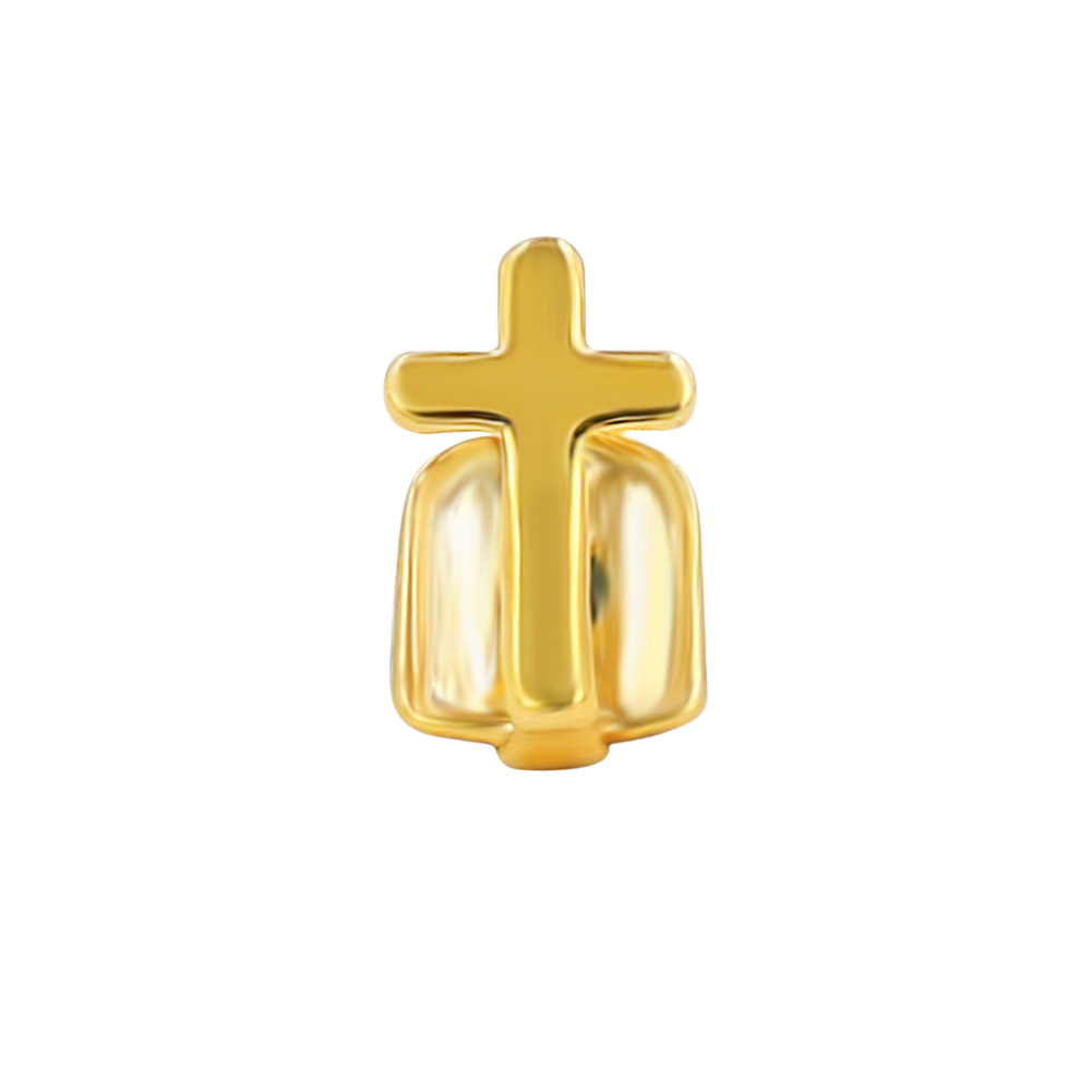 Cross Silver Tooth Grillz | Urban Grillz 