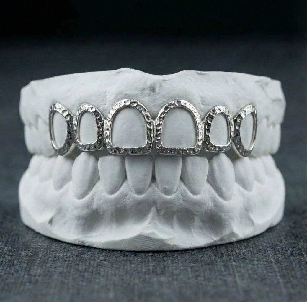 Grillz Texturé Complet 12 Dents sur Mesure
